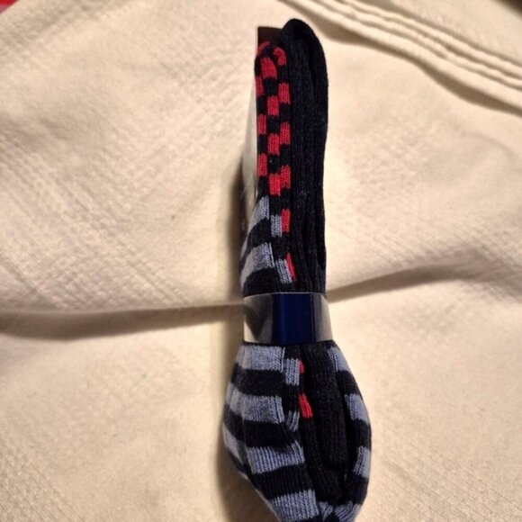 Tooby Doo girls footless sweater tights leggings 2 tone blue & red NEW - Picture 4 of 6